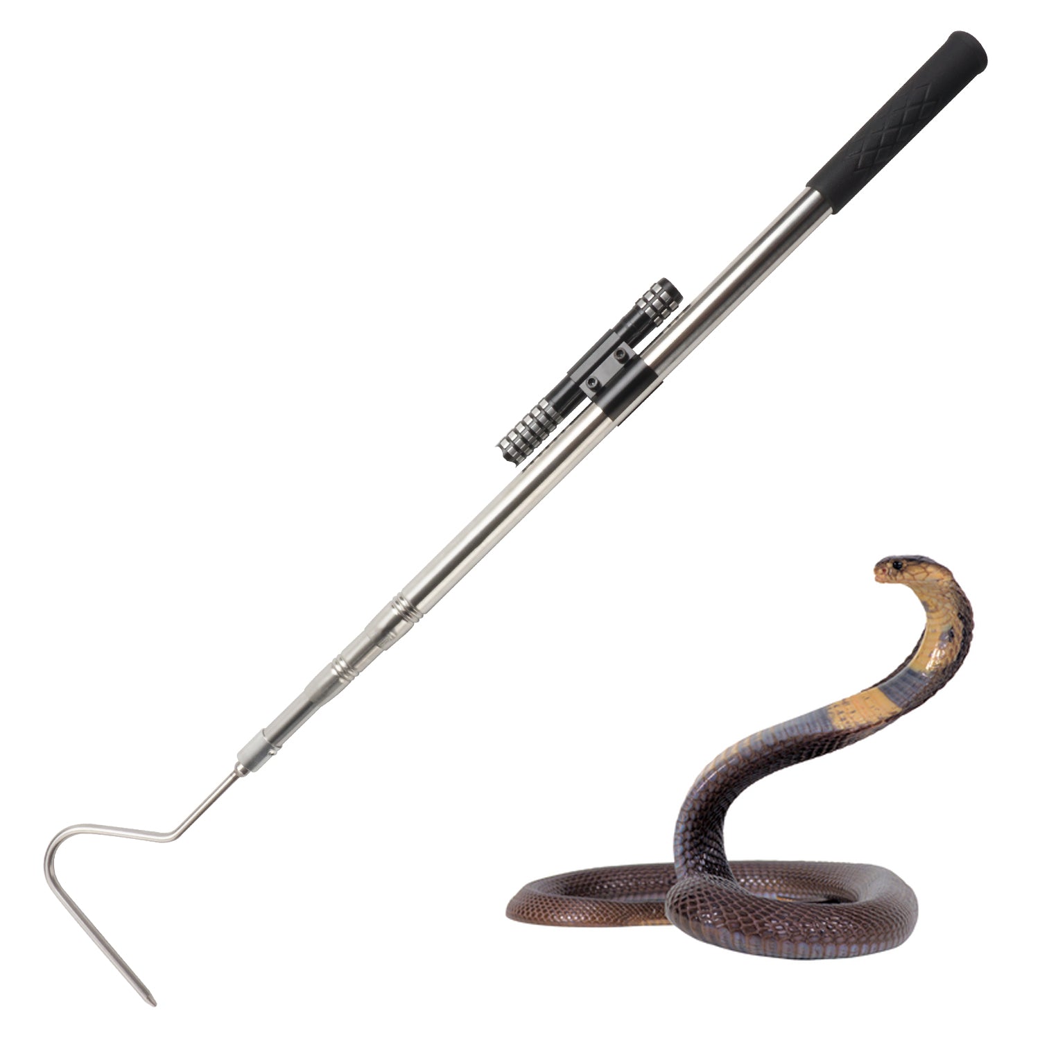thumbnail image 2 of Telescoping Snake Catcher Hook - Adjustable Stainless Steel Reptile Handler Tool For Safe Capture 2 of 5
