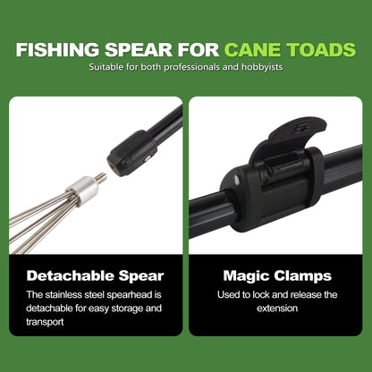 Fishing Harpoon Spear Gig Gaff Fork Hook for Frog Cane Toad Bullfrogs Bufo Flounder Fish Mole Remove Trap Catching